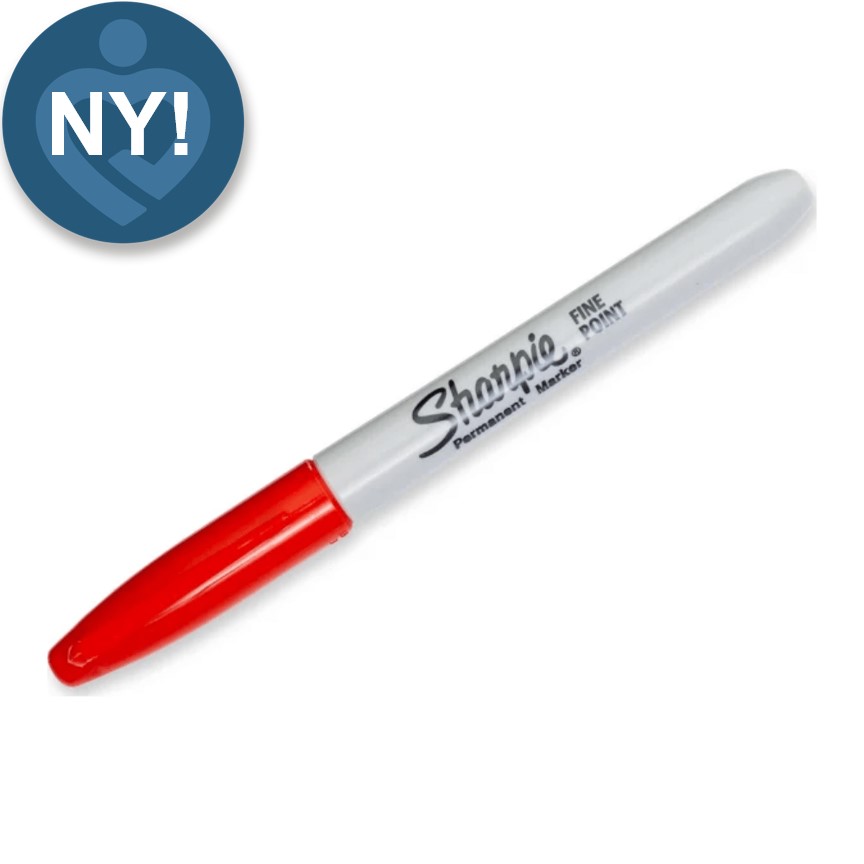 Röd Sharpie permanent märkpenna för medicinsk och professionell märkning